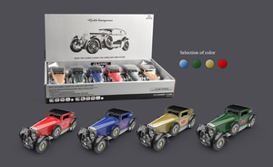ของเล่นโลหะหล่อจากวินเทจ1:28,มีเสียงดึงกลับคลาสสิกรถ - Product Image 5