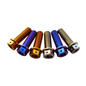 高强度定制六角法兰GR5 Ti-6al-4v钛紧固件钛螺栓摩托车用钛螺钉 - Product Image 4