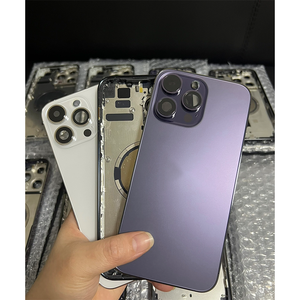 バックハウジングiphone 8G/X/11/12/13/14/15 Pro携帯電話交換用フルシェルフレームボディバックガラスシェルミドルフレーム - Product Image 3