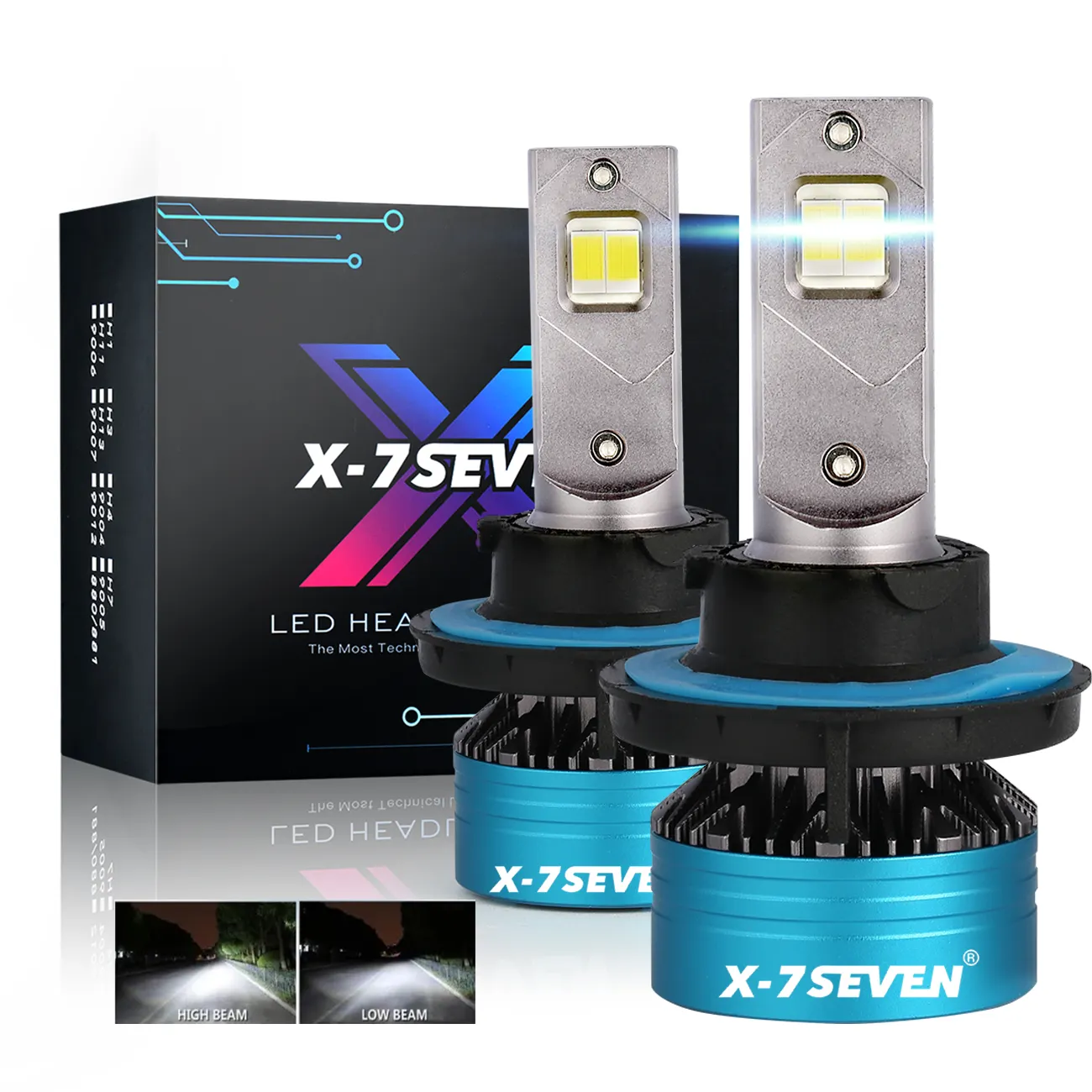 X-7SEVEN vendita calda 140W Led Auto lampada H7 H4 H11 accessori Auto H7 LED lampadina 9005 9006 Auto H7 Led 12V 24V H4 fari Led