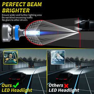 DXZ H4/9003/HB2 12000lm araba LED far lambaları dönüşüm kiti yüksek/düşük işın işık CSP 6500K otomatik far aydınlatma sistemi - Product Image 2