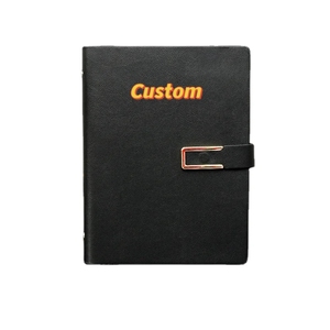Druckknopf verschluss Geprägtes Logo Lose blatt planer Red Pu Leather Custom Notebook mit Karten einsatz Nachfüllbare Journal abdeckungen - Product Image 2