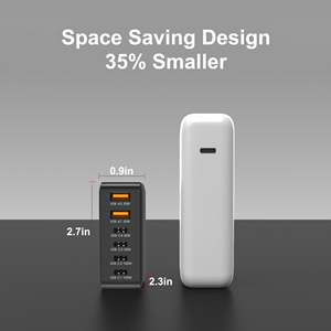 Adaptador de corriente GaN 170W UE EE. UU. Reino Unido Enchufe 6 puertos QC 3,0 Tipo-C PD Teléfono móvil Cargador de pared de viaje Adaptador de salida múltiple USB - Product Image 6