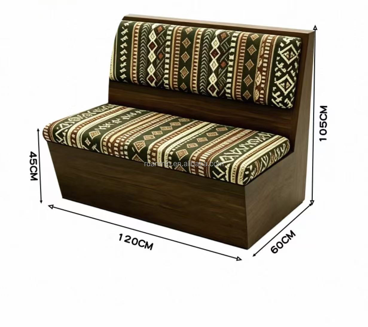 Double booth sofa/120*60*105cm