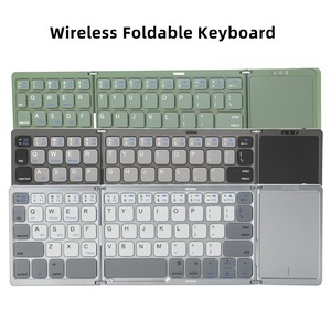 B33PLUS modalità tripla Mini portatile pieghevole tastiera Bluetooth con Touchpad per PC portatile portatile tastiera pieghevole senza fili - Product Image 2