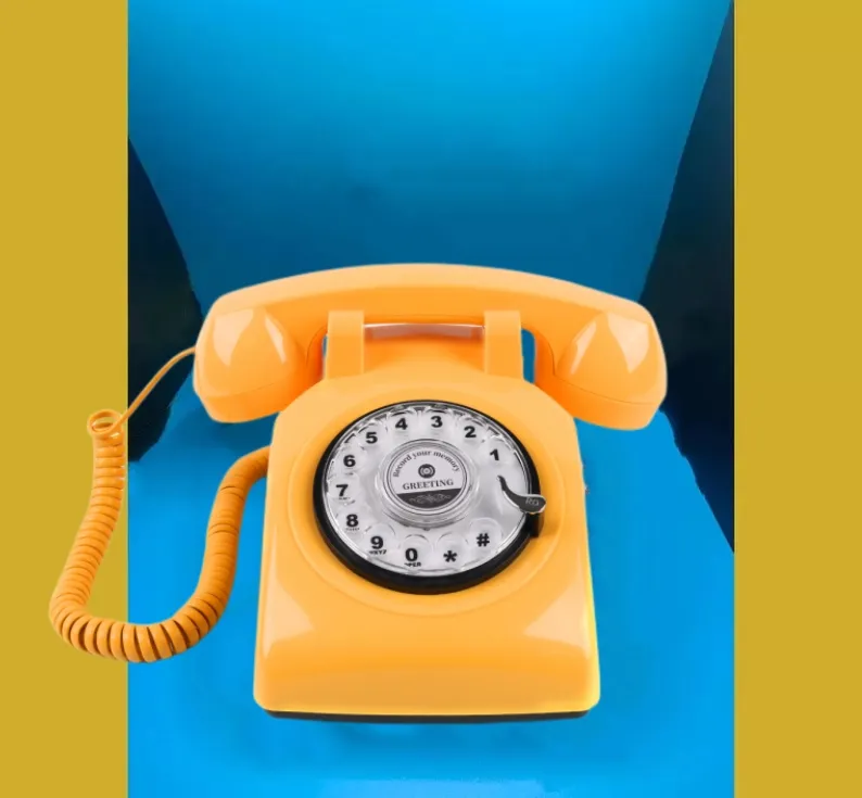 Libro degli ospiti di nozze telefono Audio messaggio registrazione telefono arancione rotante antico telefono ospite auguri registratore vocale