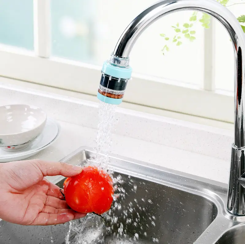 Rubinetto filtro ugello depuratore d'acqua con pietra medica magnetizzata per cucina bagno adatto a rubinetti Standard facili da installare