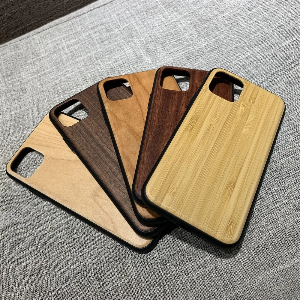 Casing Ponsel Kayu untuk Samsung S20, Casing iPhone 12 Pro Max Desain Kustom