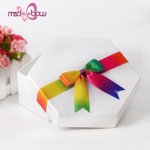 MSD Factory <strong>Custom</strong> Ready Made Gift Box Wrap Ribbon <strong>Bows</strong> rainbow Ribbon <strong>Bows</strong> With <strong>Elastic</strong> <strong>Loop</strong> for Gift Wrapping - Product Image 5
