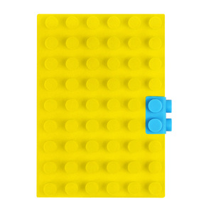 Cuaderno diario de silicona de tamaño A6 con diseño de bloque colorido personalizado con 100 hojas de páginas interiores - Product Image 6