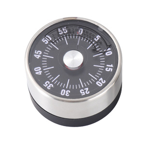 In acciaio inossidabile meccanico conto alla rovescia strumento da cucina a forma rotonda Timer magnetici orologio da cucina rotante - Product Image 1