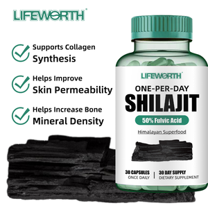 LIFEWORTH Pure Shilajeet Shilajit Capsule for Adults Natural Supplement to Support Bone Strength Hormones Manufactured by B12 - Product Image 4