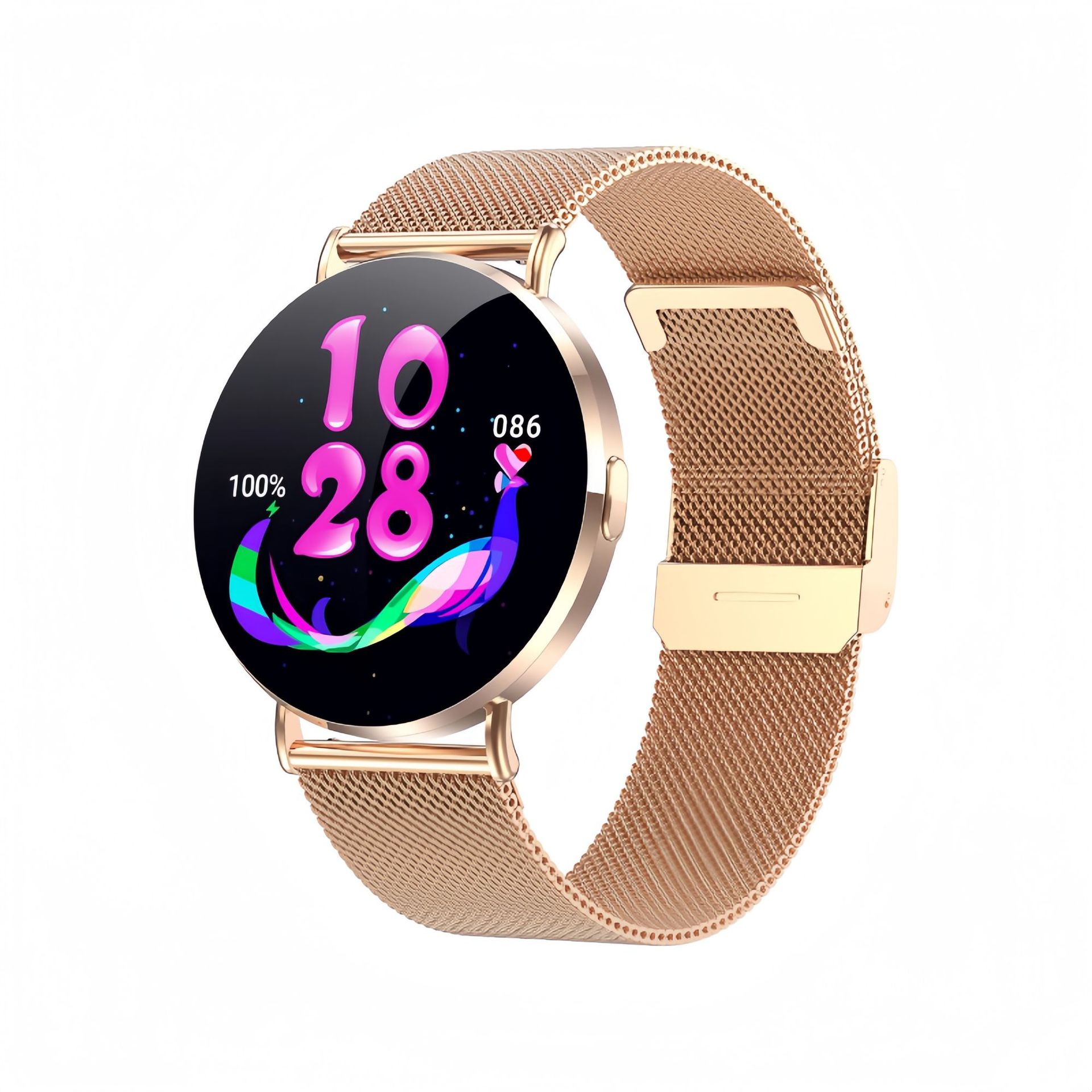 Cadre de montre en or Bracelet en acier doré