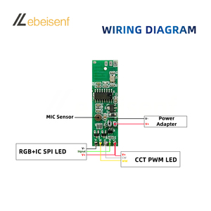 Смарт-синий зуб светодиодный SPI + PWM контроллер RGBIC + CCT DC 5-24V 6A 144W 200 пиксельный световой сигнал Диммер с RF 433Mhz беспроводной пульт дистанционного управления - Product Image 3