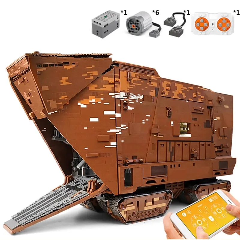 Moule roi 21009 Star Toys Wars RC énorme désert Reptile USC sable chenille étoile bricolage Jumbo brique navire blocs de construction ensembles MOC jouet