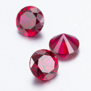 Zhanhao Round Brilliant Cut Pigeon Blood Lab Erstellt Edelstein Rubin Preis pro Karat für Schmuck