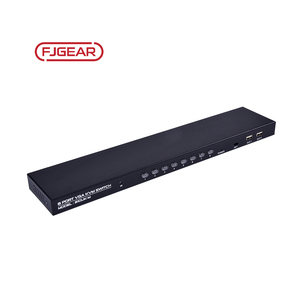 FJ-810UK-M Fjgear 8端口usb2.0 kvm交换机，带台式控制器8进1出，带红外控制器金属外壳 - Product Image 3