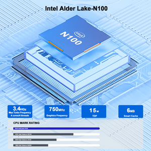 Micro PC Mini ordenador con sistema operativo Win 11 y ROM grande 256GB/512GB Wifi6 Mini PC, Intel Lake N100, 3 puertos 4K UHD, 2 unidades, 1 unidad, 1 unidad - Product Image 5