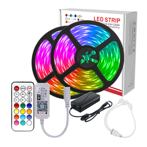 フルセット<span class=keywords><strong>10M</strong></span>スマートライトストリップ5050 RGB 60LED/M IP20/IP65 & EU/US/UK/AUプラグ電源アダプター & LEDWiFi調光リモートコントローラー - Product Image 1