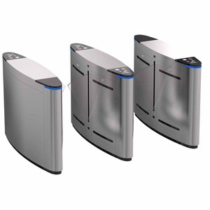 Güvenli bina girişi için parmak izi tarayıcı ile Eissolution EI-Y011S çift çip kompakt kanatlı bariyer turnike kapısı - Product Image 2
