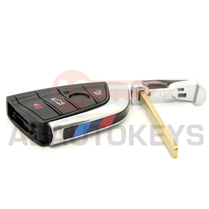 A2AUTOKEYS for BMW 1 2 7 Series X1 X5 X6 X5M X6M F Class Remote <strong>Key</strong> 3/4 Buttons Black/Silver Smart Card Car <strong>Key</strong> Shell Case - Product Image 4