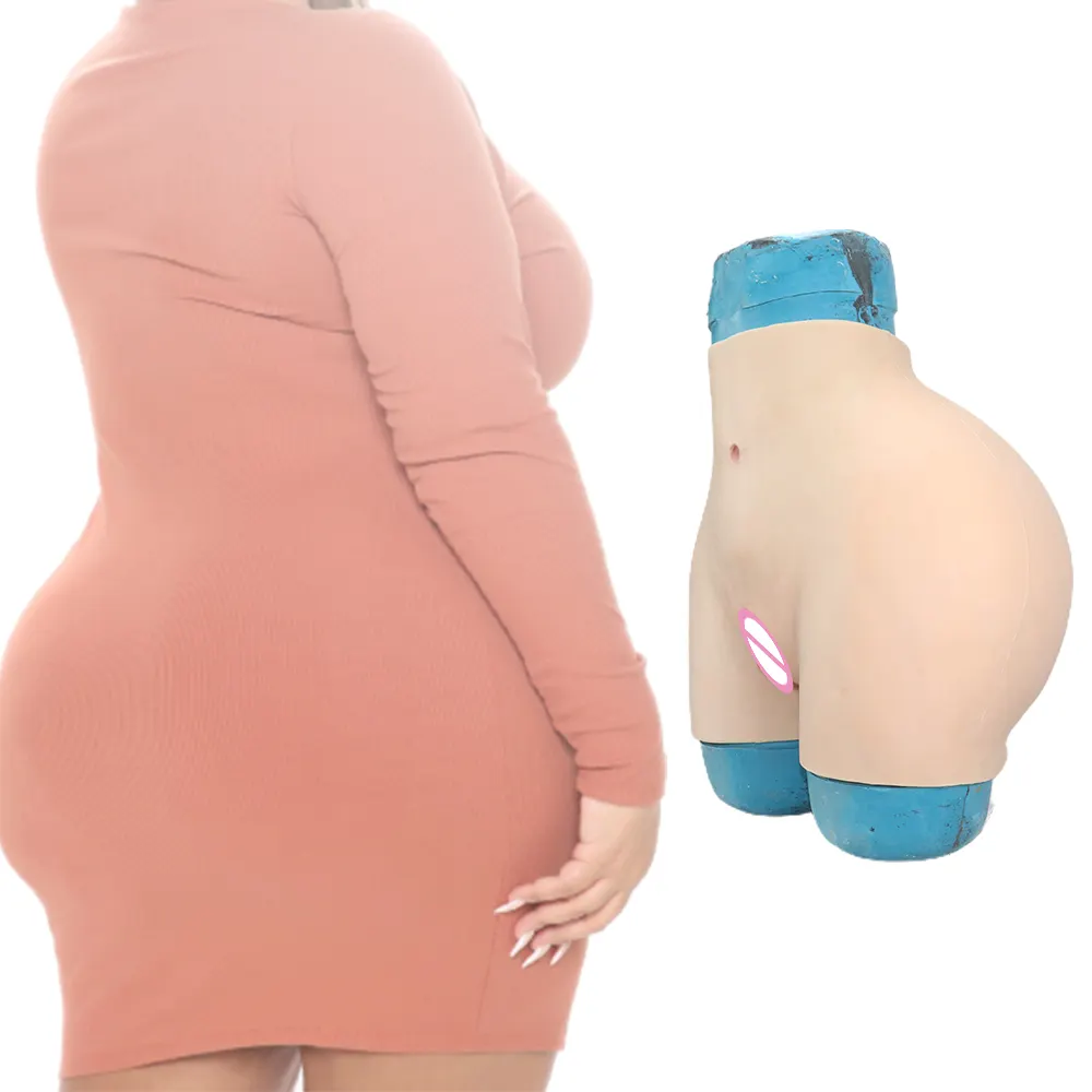 XXL size Silicone Big Ass Buttock Hip Padded Fake Vagina pants Man To Woman For Crossdresser Cosplay