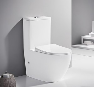 静かなヒンジ柔らかい閉じカバー付き白いセラミックトイレ耐久性 & 掃除しやすい - Product Image 6