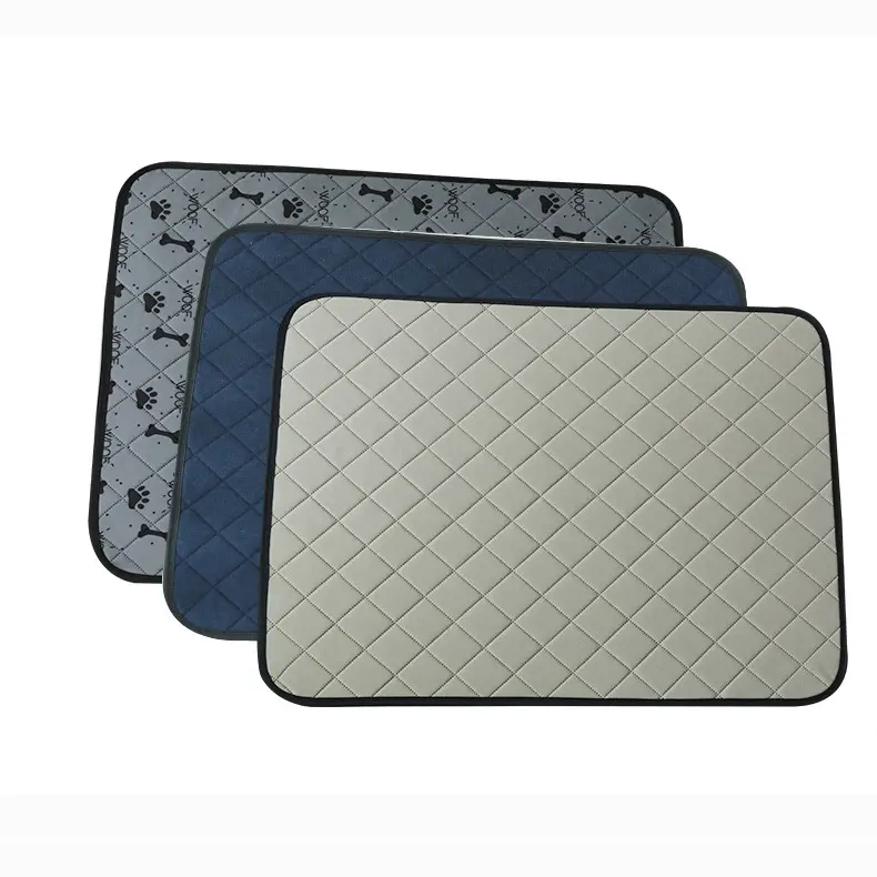 Coussinets de pipi lavables pour chien Couche pour chiot réutilisable Tapis de dressage antidérapant pour chat Urine absorbée pour chien Pot Animaux Couche pour petits animaux