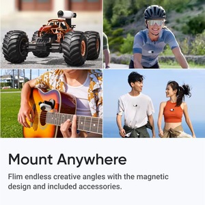 Gece yarısı siyah Insta360 GO 3/GO3 4K spor Vlog kamera Extreme Pro FlowState stabilizasyon 4m su geçirmez minik küçük yüz izleme - Product Image 4