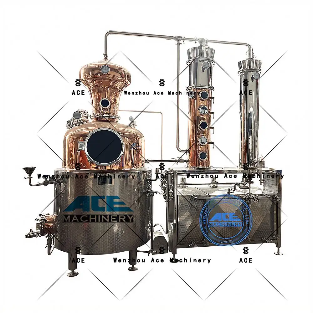 Micro Whisky de 100L de alta eficiencia, Micro Whisky/ Brandy/destilería de vino, elaboración de Alcohol, reflujo, destilador Industrial de etanol