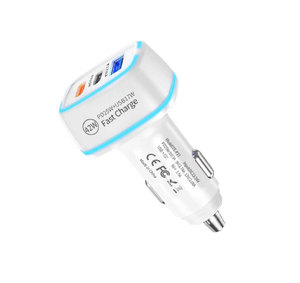 クイックチャージQC 3.0カーチャージャー12-24V電圧ダブルUSBポート電圧計アルミハウジング高速充電器QC3.0ソケット付き - Product Image 5
