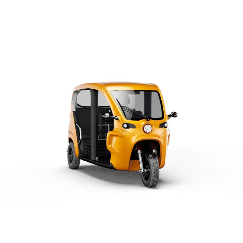 Triciclo de pasajeros eléctrico, triciclo de 5 asientos, Lanzadera turístico, chasis completo CKD, entrega con diseño Modular, montaje Local