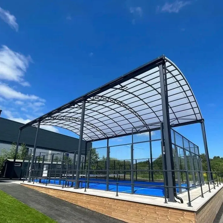 JSMC 2024 새로운 디자인 패들 테니스 스포츠를위한 이동식 지붕과 패들 코트