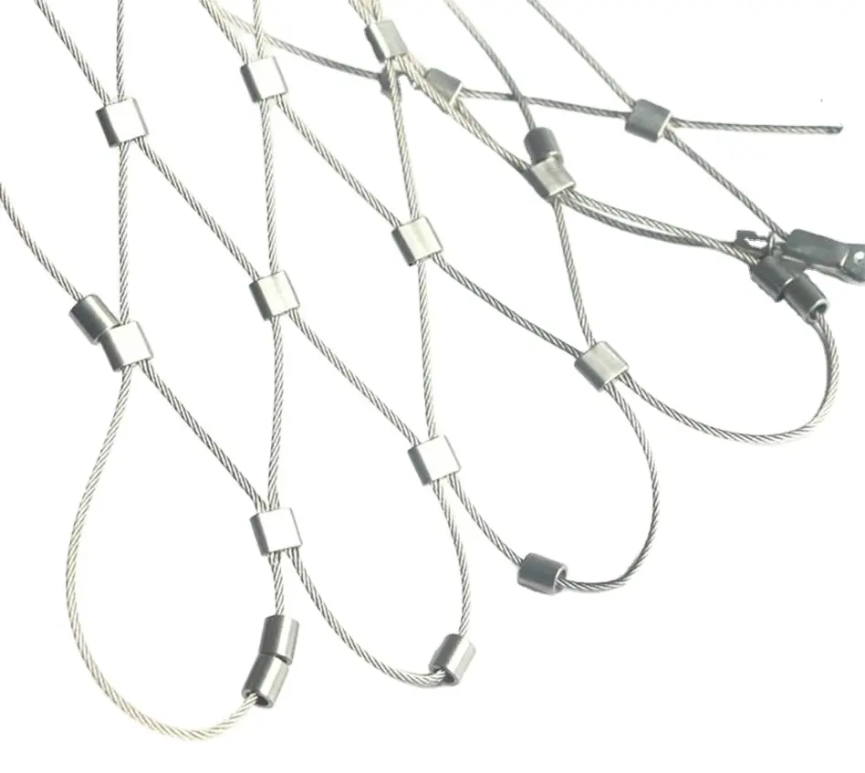 L18 Loop SS316 Inox cavo filo Ferrule maglia flessibile in acciaio inossidabile rete di corda