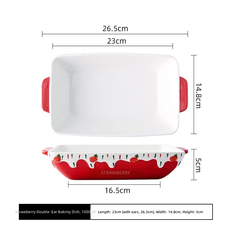 Rectangular strawberry baking pan-1000 ml