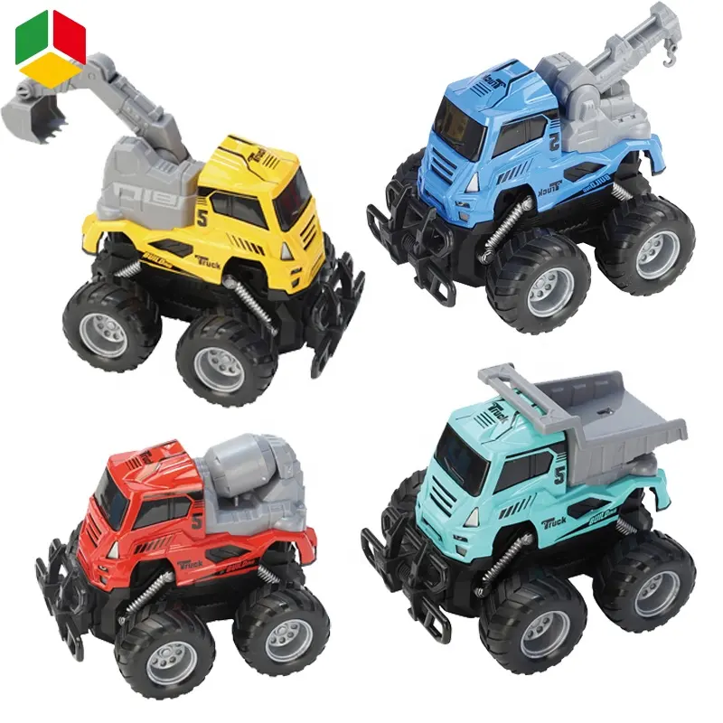 QS nuovo Design pressofuso modello di auto giocattoli ingegneria gru 4 stili Mini lega 4WD fuoristrada camion