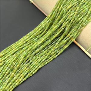2mm4mmキューブジェイドビーズグリーンカナダジェイドファセットキューブスペーサーキューブビーズスクエアジュエリー作りDIYブレスレットアクセサリー