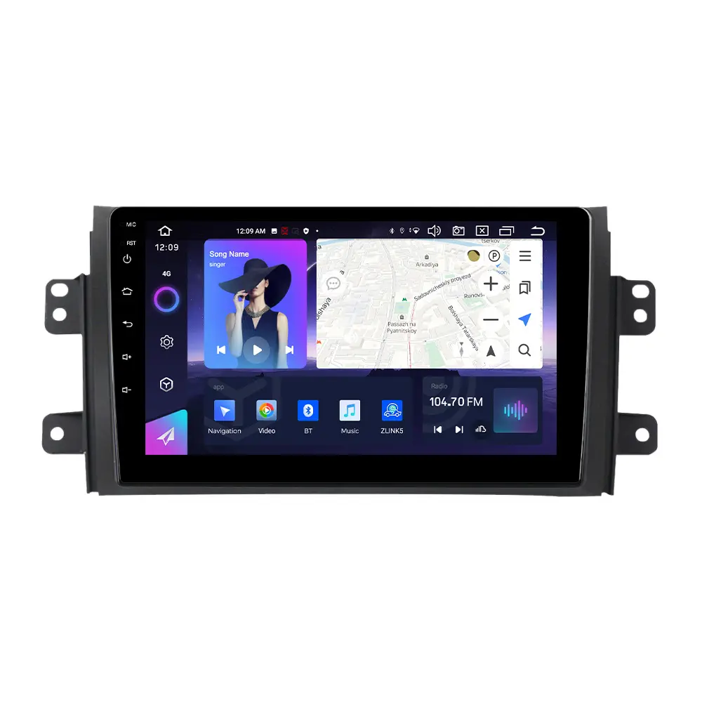 Navitree NF Android 13 đài phát thanh xe máy nghe nhạc 360 toàn cảnh máy ảnh cho Suzuki sx4 2006-2014 GPS navigation wifi 4 gam LTE