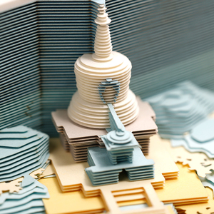 工厂3D便签记事本定制便签立方体记事本建筑风格文具学校办公文具 - Product Image 5