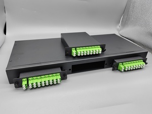 Divisores de montaje en rack PLC de módulo mixto 1RU 1*1*1*16 LC/APC Cassette Panel de conexión de fibra óptica Compatible con divisor de red G/3G - Product Image 4