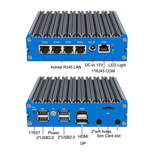 N150 Embedded Industrial Box PC Quad Core 4G LET RJ45 COM Celeron J5005 N6415 4x2,5G Netzwerk Ubuntu Linux Win10 Mini Router PC - Product Image 1