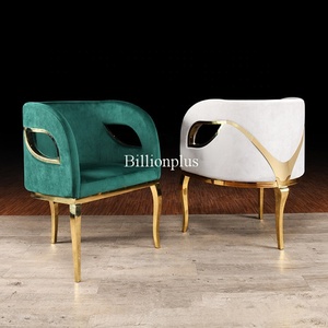 Chất Lượng Cao <span class=keywords><strong>Chandra</strong></span> Ăn Phòng Chờ Đặt Vàng Thép Không Gỉ Thiết Kế Hiện đại Nhung Sofa Đám Cưới Cho Nhà Miếng Bọt Biển Vải - Product Image 2