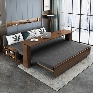 Modern High Back Sofá Conjunto Dobrável Tecido De Madeira Maciça Móveis Sala com <span class=keywords><strong>Folding</strong></span> Storage High-Pitched Mesas de Escritório