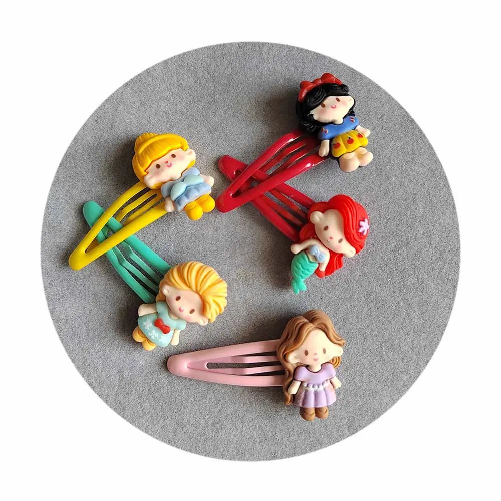 Desenhos animados coreanos para crianças acessórios de cabelo doce estilo fada princesa menina resina hairpin bangs clip moda presilhas