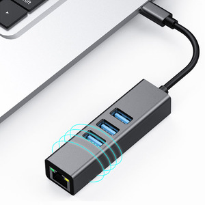USB-C USB 3,1 tipo C, Hub DE 3 puertos con Gigabyte, adaptador de red LAN Ethernet - Product Image 4