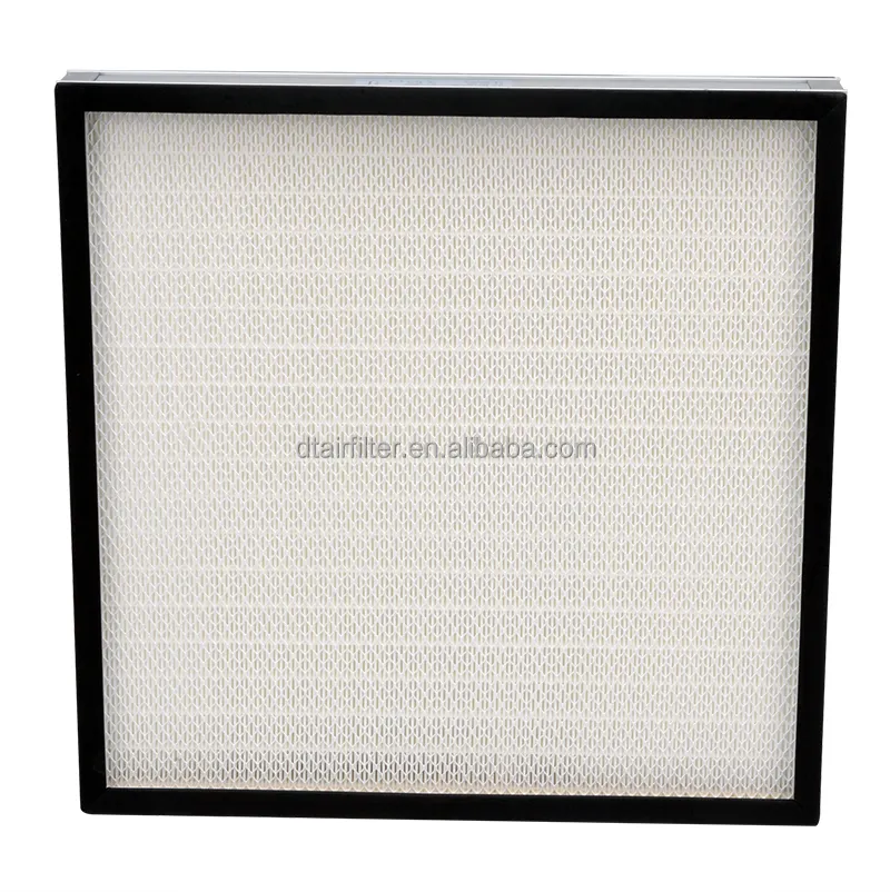 Özelleştirilmiş boyutu H12 H13 H14 OEM fiberglas düzlem hepa hava filtresi fot temiz oda