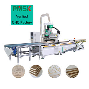 Panel Furniture Production Line <strong>Nesting</strong> <strong>Cnc</strong> <strong>Router</strong> <strong>Machine</strong> 3 Axis <strong>Cnc</strong> Atc Wood <strong>Router</strong> with Automatic <strong>Loading</strong> and Unloading