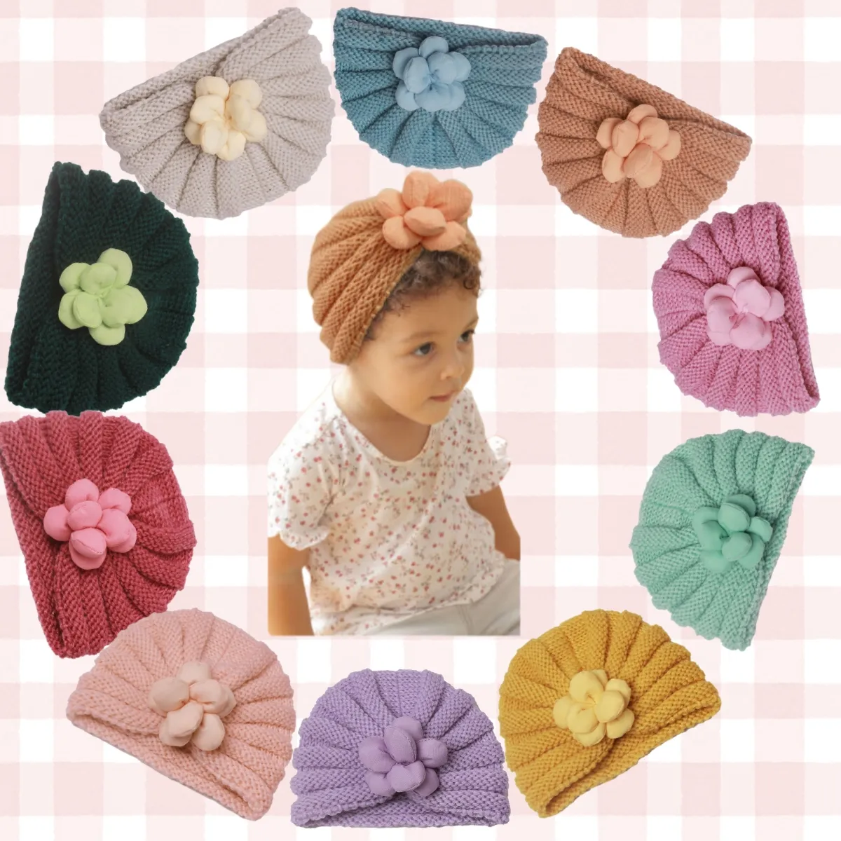 Bellissimo cappello a fiori di moda cappello da bambino lavorato a maglia caldo invernale comodo di alta qualità per bambina cappello di protezione per bambini