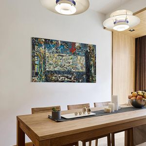 Jackson Pollock Tùy Chỉnh Trừu Tượng Biểu Hiện Chân Dung Canvas Bức Tranh Và Tường Nghệ Thuật Trang Trí Nội Thất Nghệ Thuật Hiện Đại Giấc Mơ Áp Phích - Product Image 3