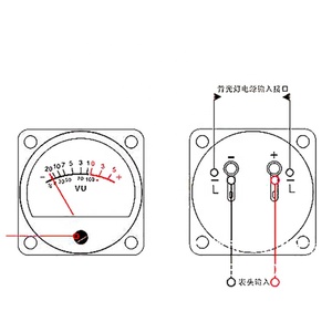 35 มม.VU MeterหัวDBระดับหัว + 5DBสำหรับบันทึกเสียงด้านหลังแสง - Product Image 5